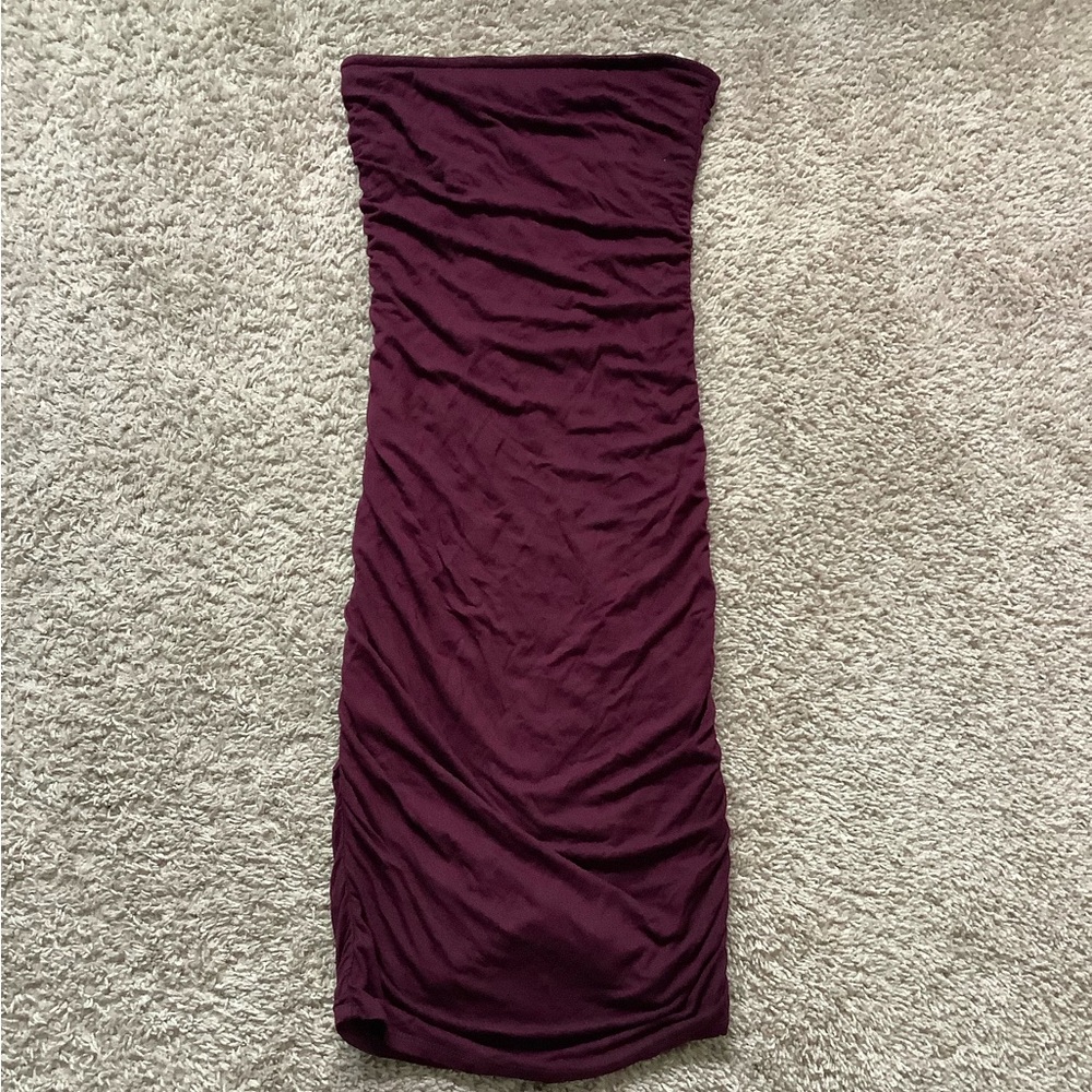 Burgundy Tube Dress